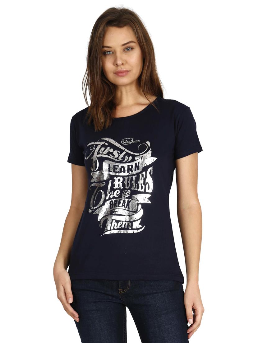 black cotton blend regular tshirt - 19785931 - Zoom Image - 0