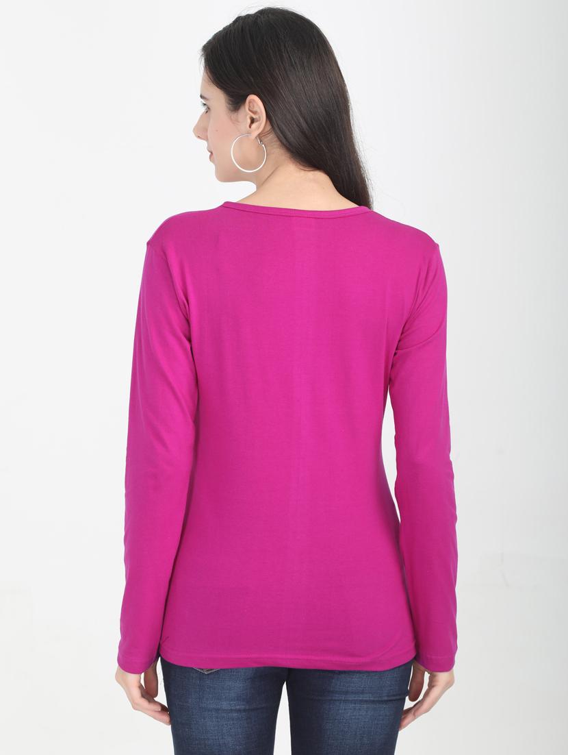 purple cotton regular tshirt - 19786039 - Standard Image - 3
