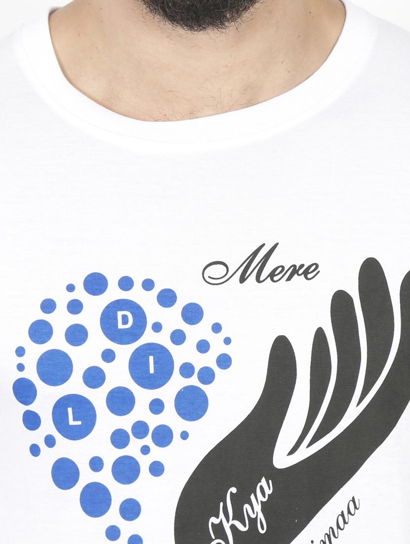 round neck printed regular t-shirt - 19786090 - Standard Image - 3