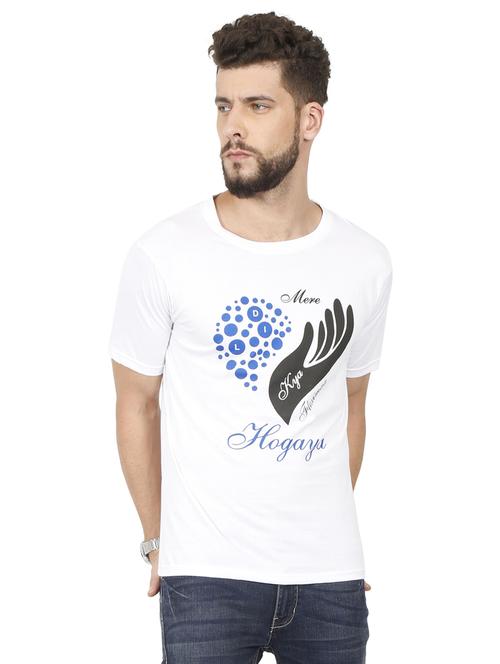 round neck printed regular t-shirt - 19786091 -  Standard Image - 0