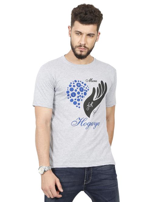 round neck printed regular t-shirt - 19786104 - Standard Image - 0