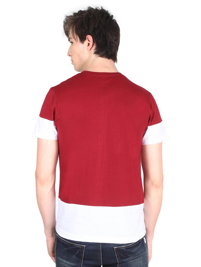round neck color block regular t-shirt - 19786206 - Standard Image - 3