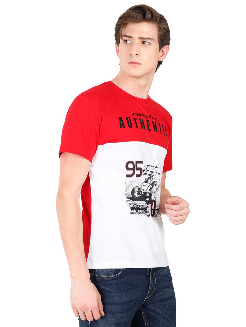 crew neck printed regular t-shirt - 19786210 - Standard Image - 3