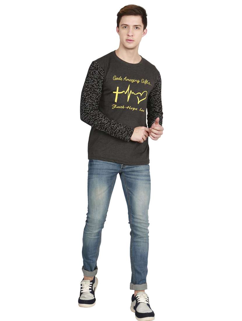 round neck printed t-shirt - 19786232 -  Standard Image - 3