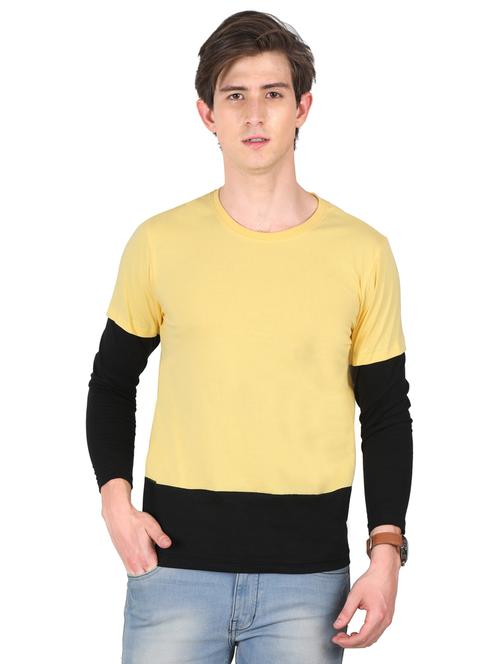 round neck color block regular t-shirt - 19786233 - Standard Image - 0