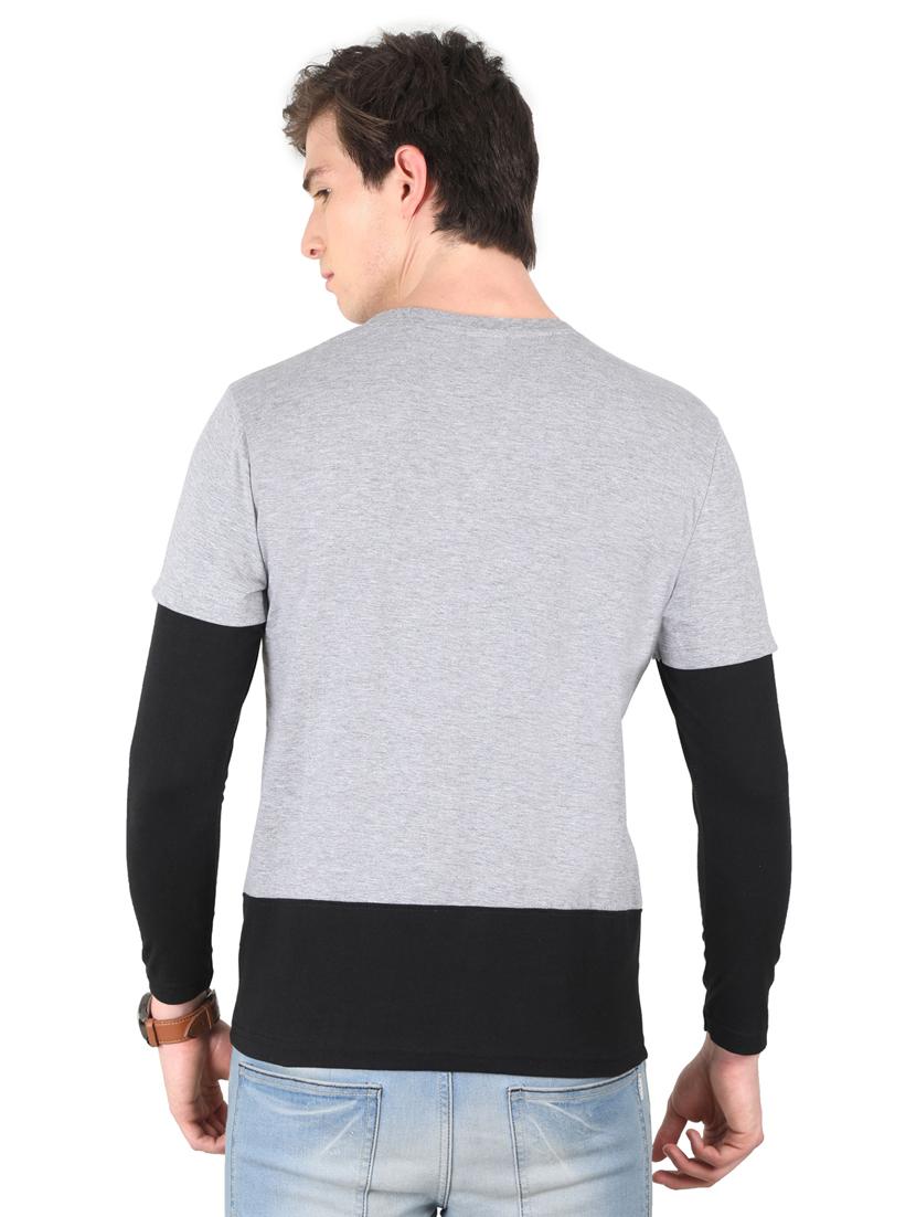 crew neck color block regular t-shirt - 19786235 - Standard Image - 3