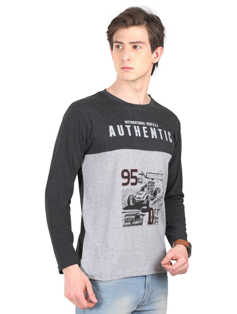 round neck printed t-shirt - 19786263 - Standard Image - 3
