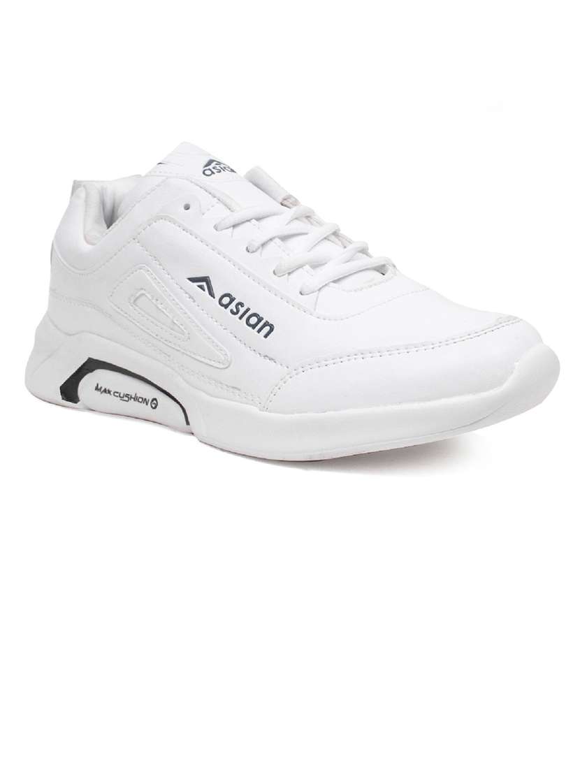 men solid lace up sports shoes