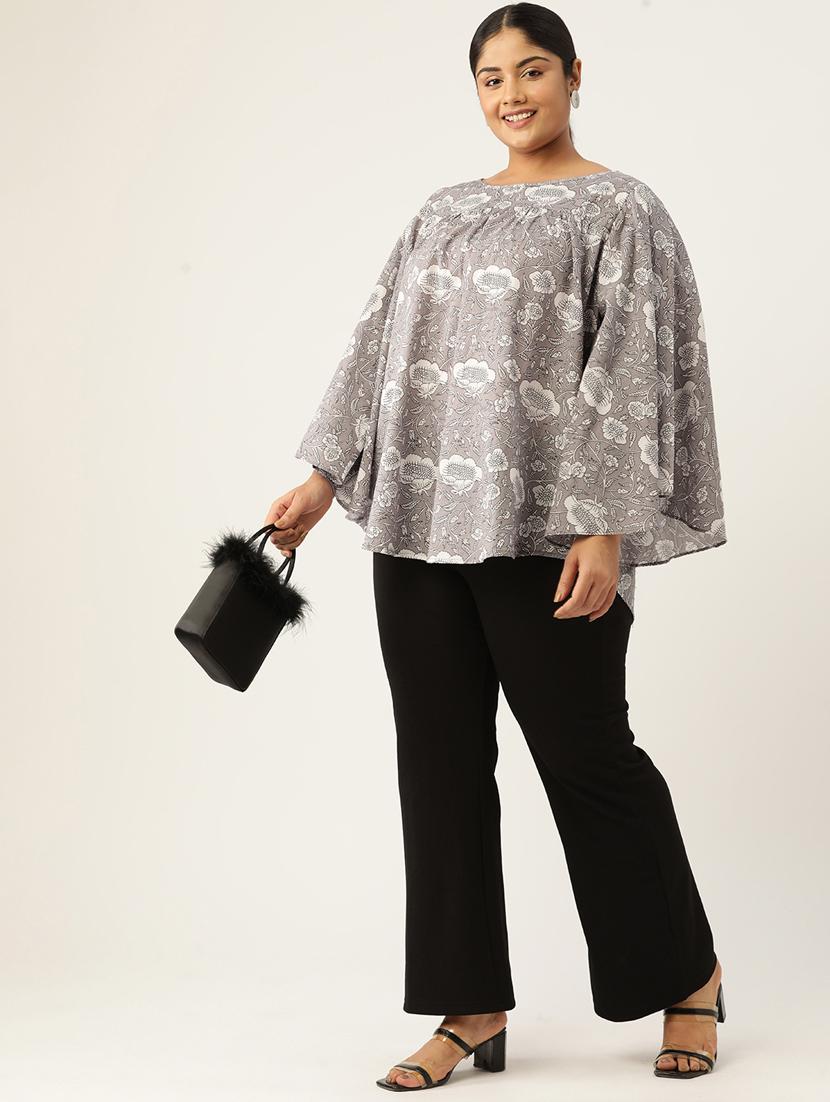 women plus size printed bell sleeves top - 19795437 - Standard Image - 3