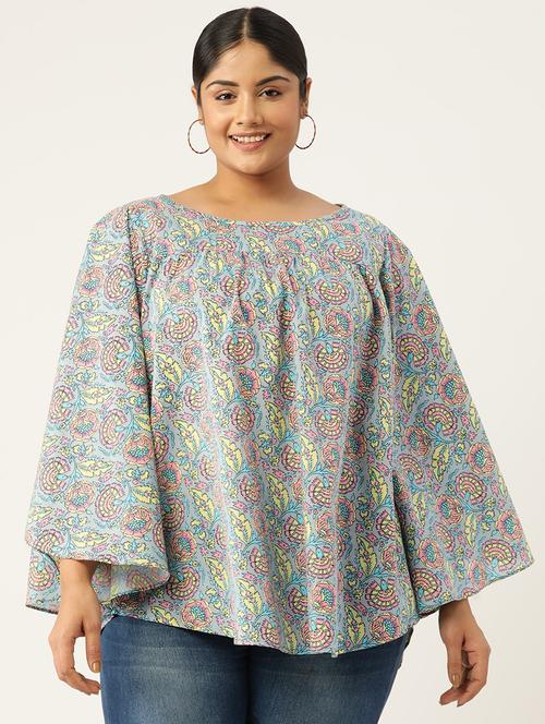 women plus size printed bell sleeves top - 19795440 -  Standard Image - 0