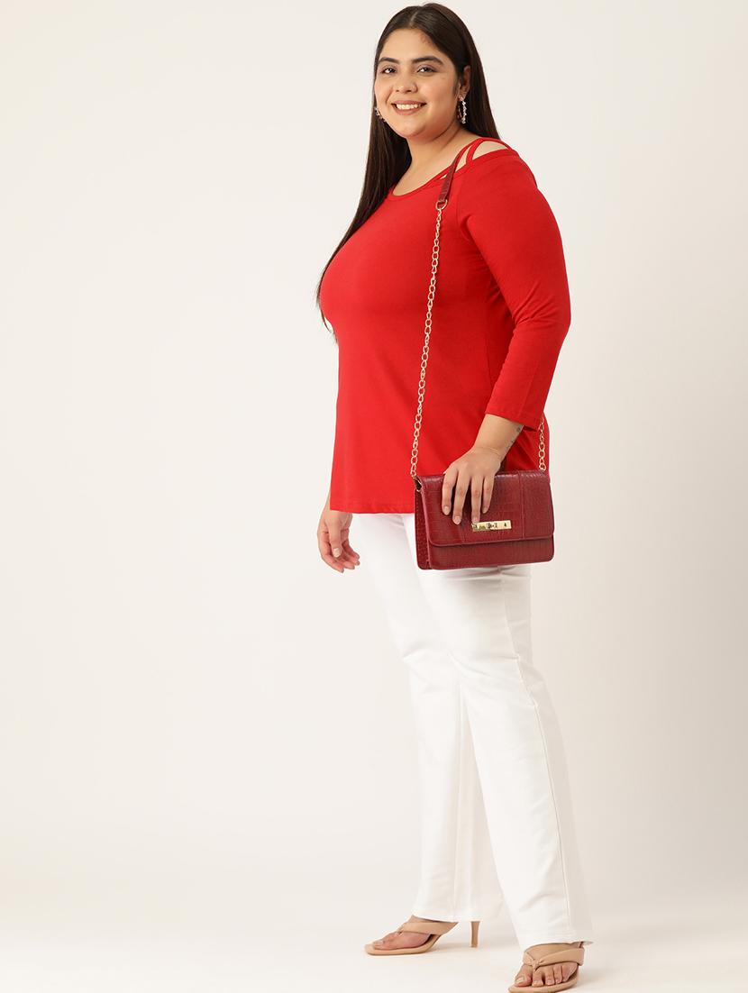 women's straight boat neck top - 19795586 - Standard Image - 3