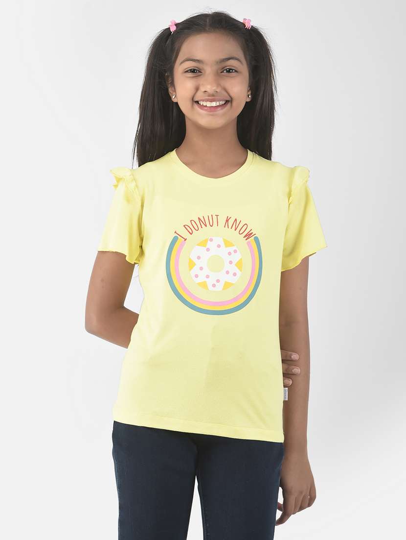 round neck printed regular top