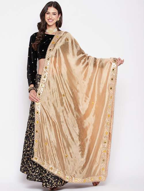 mirror with heavy gota patti dupatta - 19795890 -  Standard Image - 0