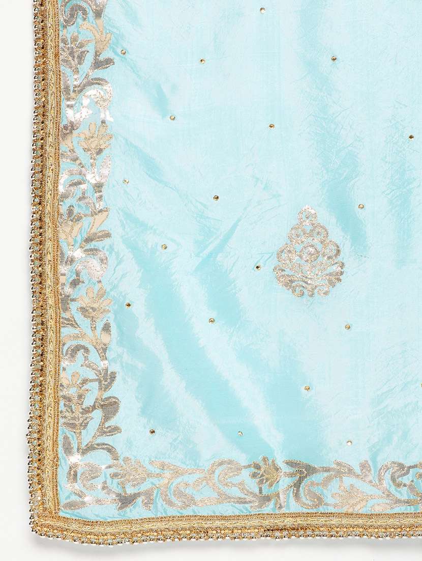 gota patti silk blend dupatta - 19795897 -  Standard Image - 5