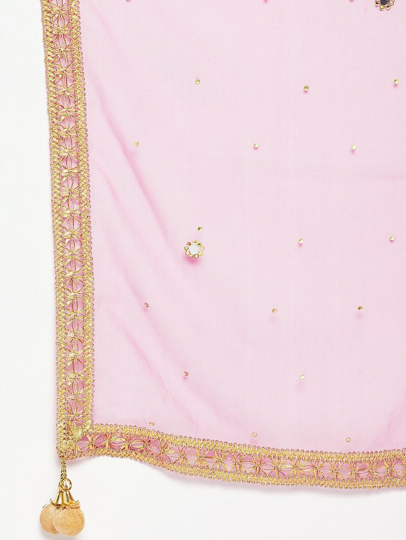ethnic motifs sequined with gota patti net dupatta - 19795922 - Standard Image - 5