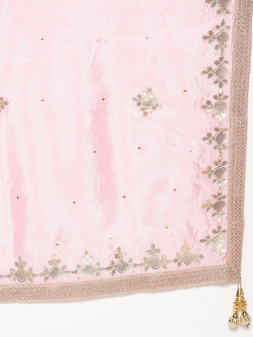 gota work embroidered dupatta - 19795945 - Standard Image - 5