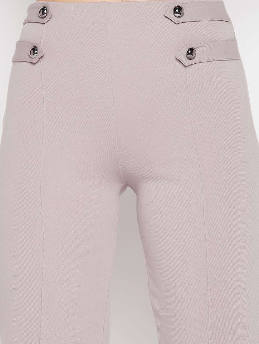 women solid cotton jegging - 19796126 - Standard Image - 5