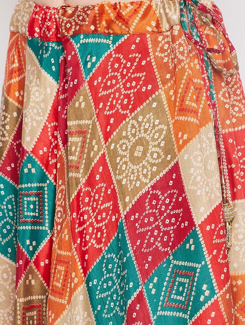 multi colored printed flared long skirt - 19796166 - Standard Image - 5