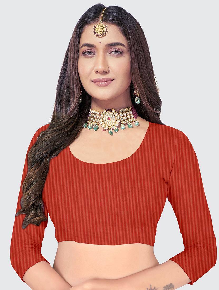 brown printed saree with blouse - 19796480 - Standard Image - 3