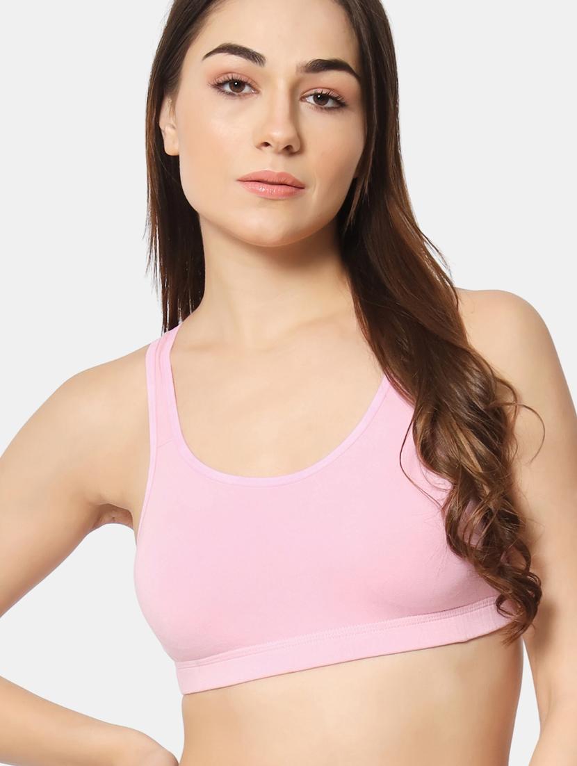 pink lycra sports bra - 19796500 -  Zoom Image - 0