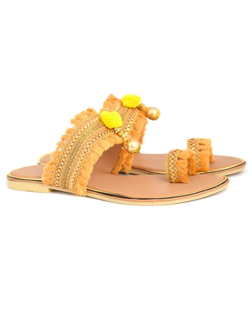 orange toe separator flats  - 19796553 -  Standard Image - 0