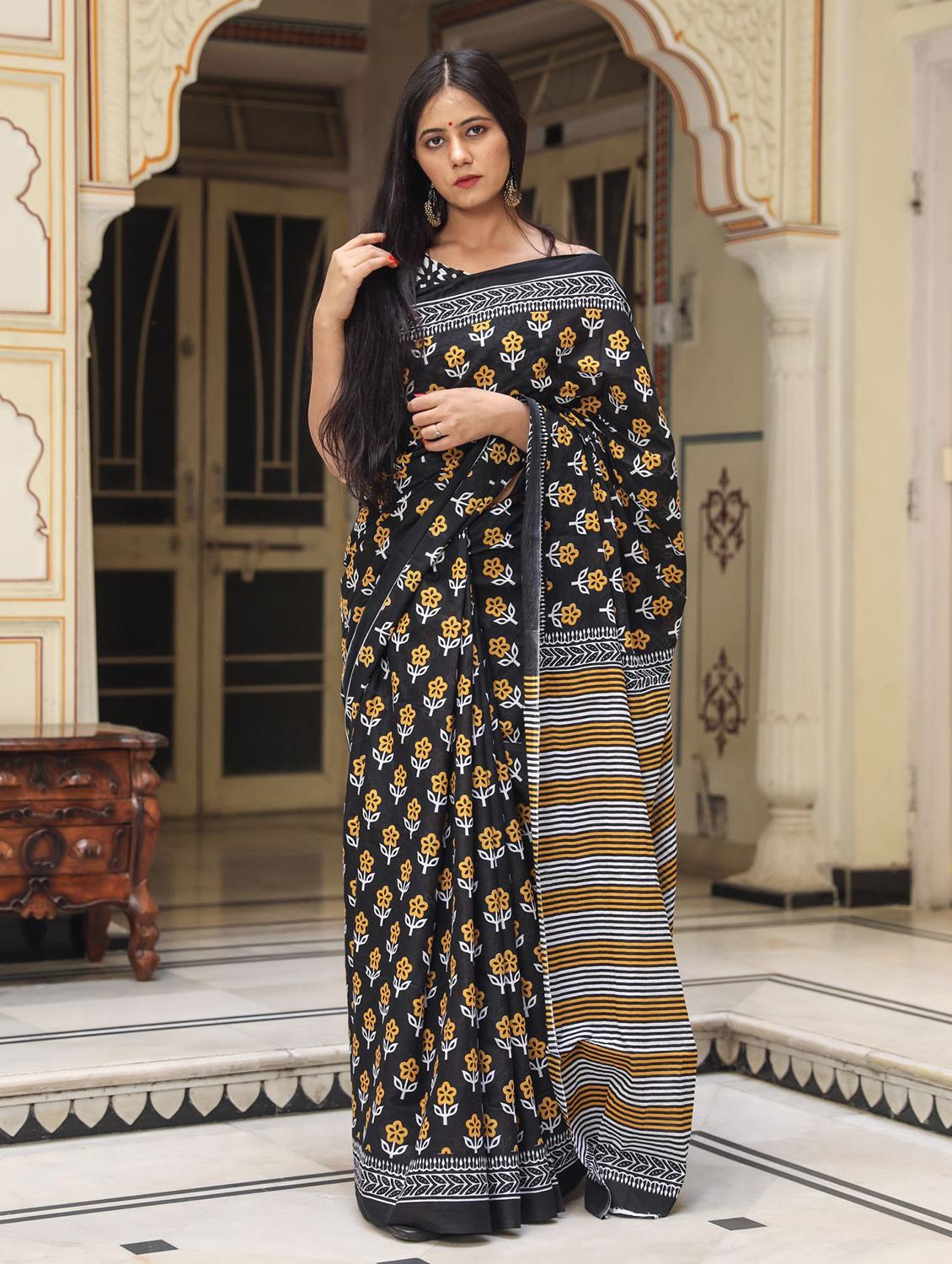 florals printed saree with blouse - 19796995 - Zoom Image - 0