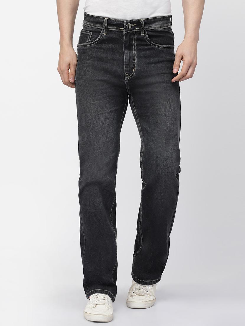 mens straight fit plain jeans - 19797599 - Zoom Image - 0