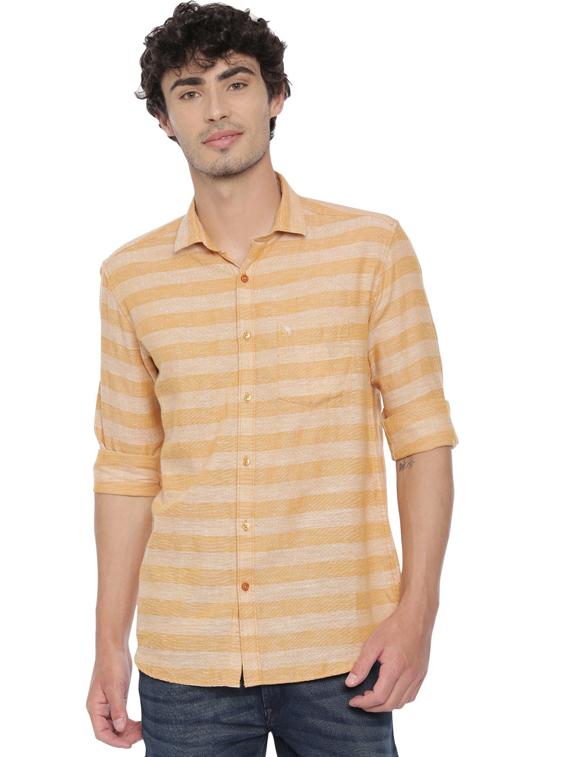 orange striped casual shirt - 19803296 - Zoom Image - 0