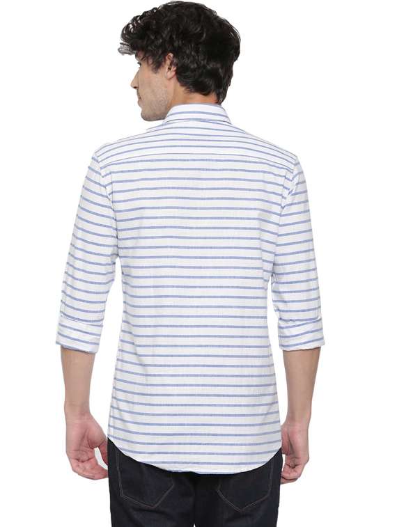 white striped casual shirt - 19803305 - Standard Image - 3
