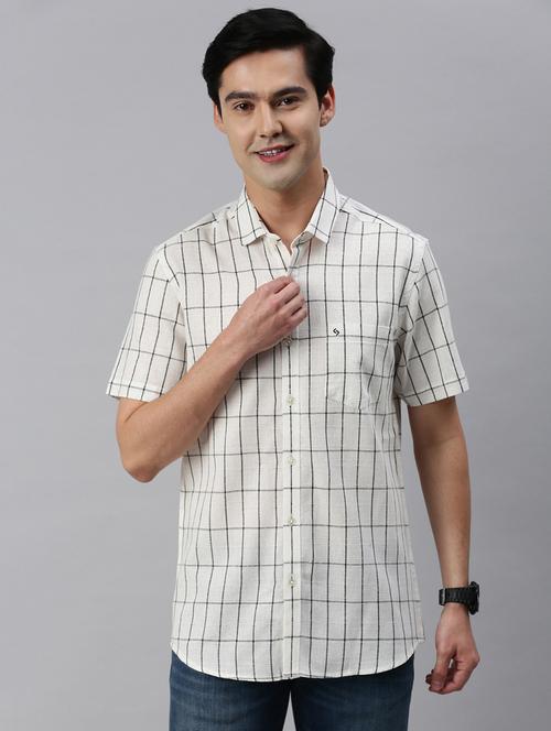 mens checks casual shirt - 19803357 - Standard Image - 0