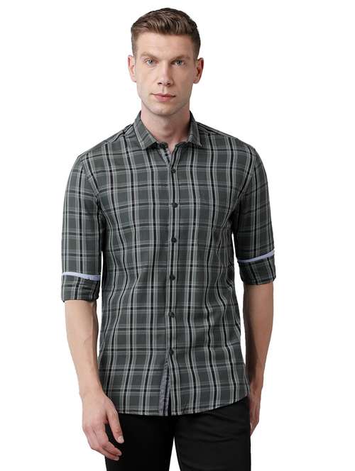 green checkered casual shirt - 19803377 - Standard Image - 0