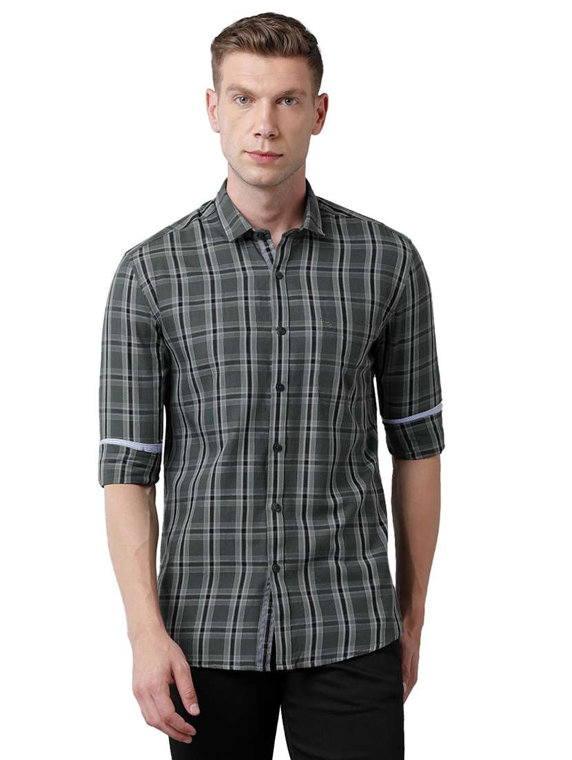 green checkered casual shirt - 19803377 - Zoom Image - 0