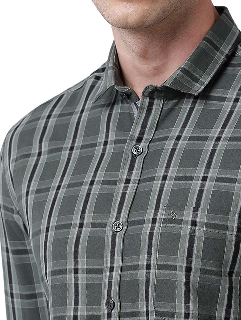 green checkered casual shirt - 19803377 - Standard Image - 3