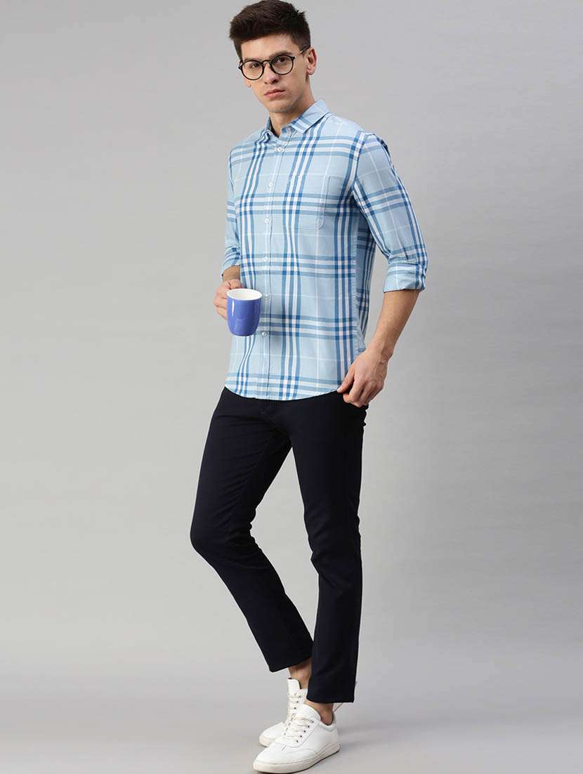 mens checks casual shirt - 19803410 -  Standard Image - 3