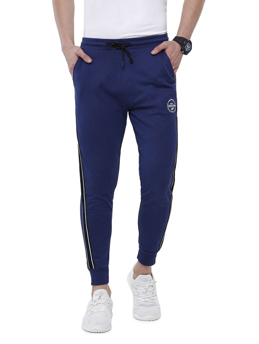 mid rise solid slim joggers