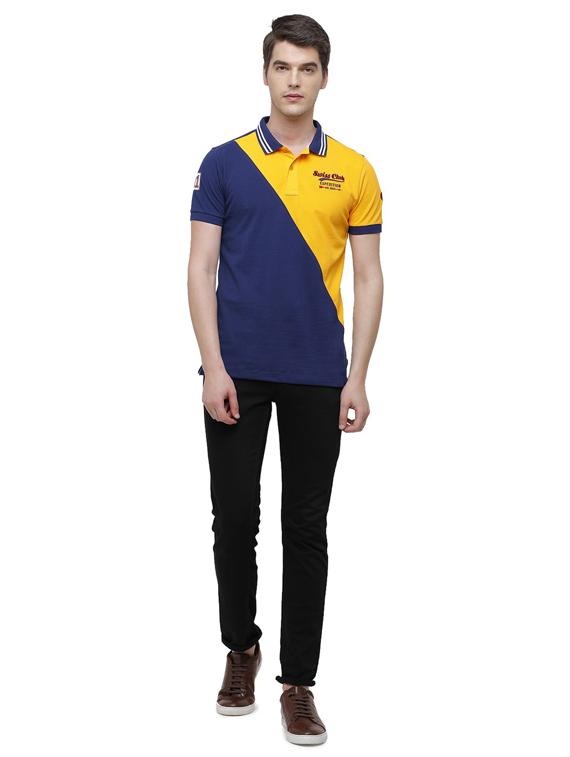 color block cotton polo t-shirt - 19803669 - Standard Image - 3