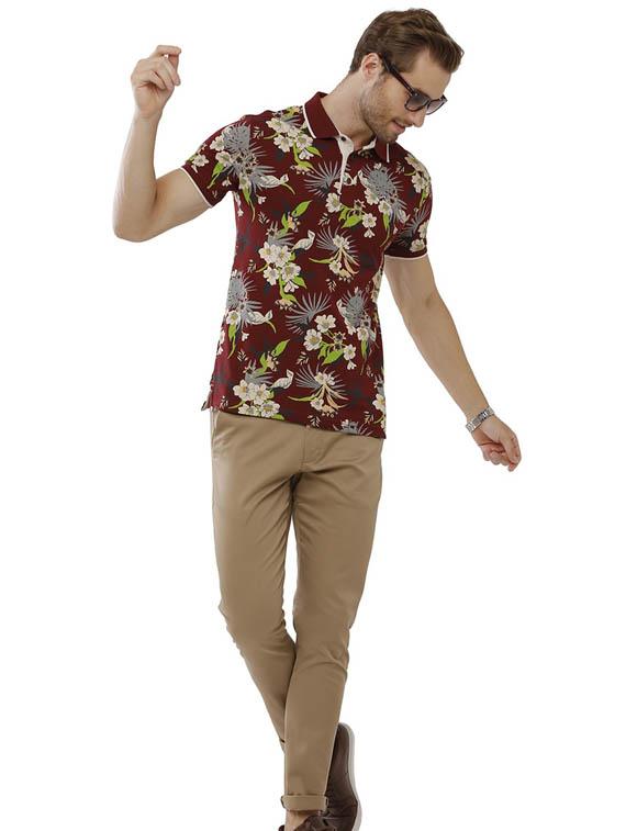 printed polo neck t-shirt - 19803852 - Standard Image - 3