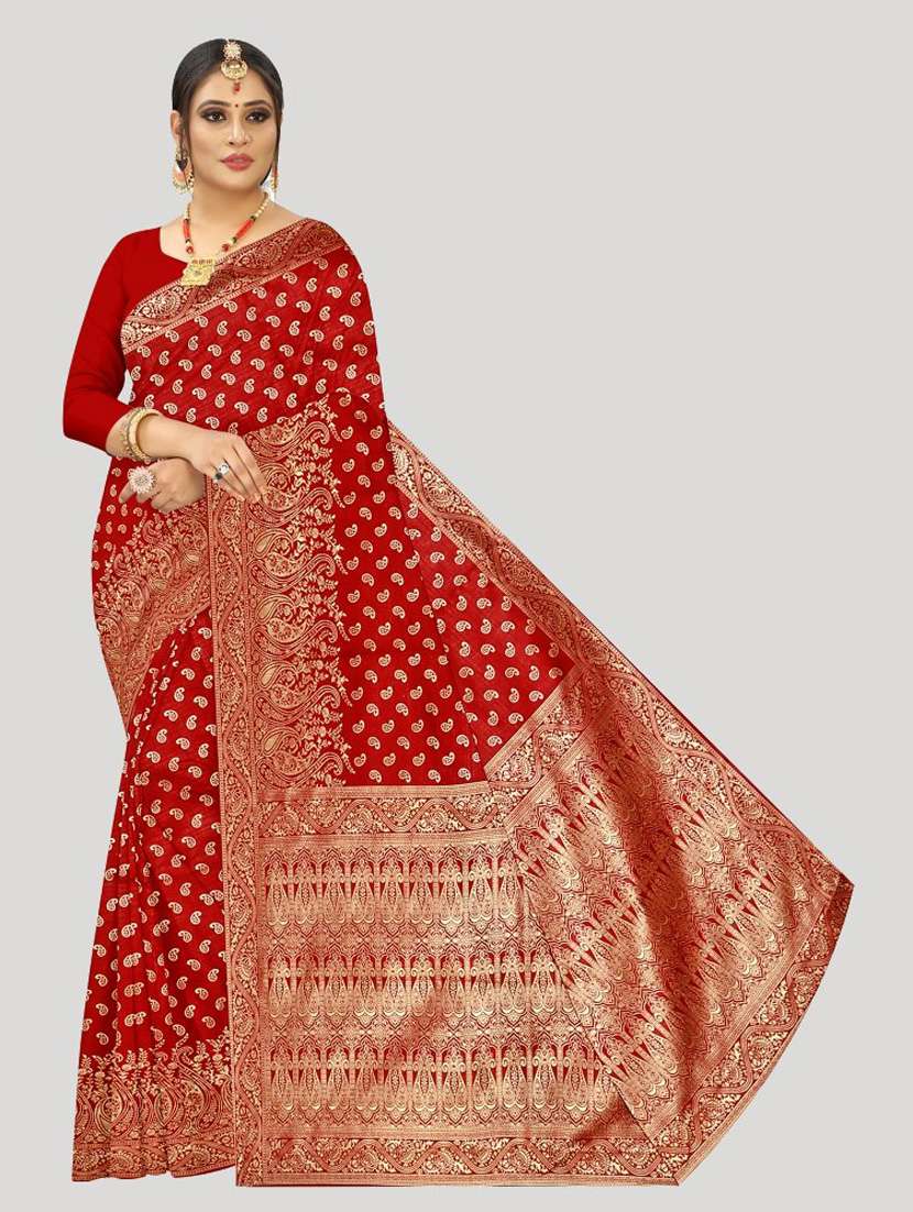self designed woven saree with blouse - 19804016 -  Zoom Image - 0