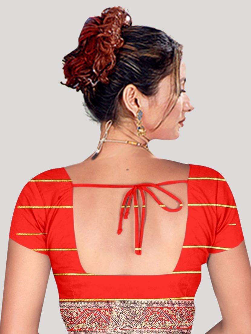 self designed woven saree with blouse - 19804019 - Standard Image - 3