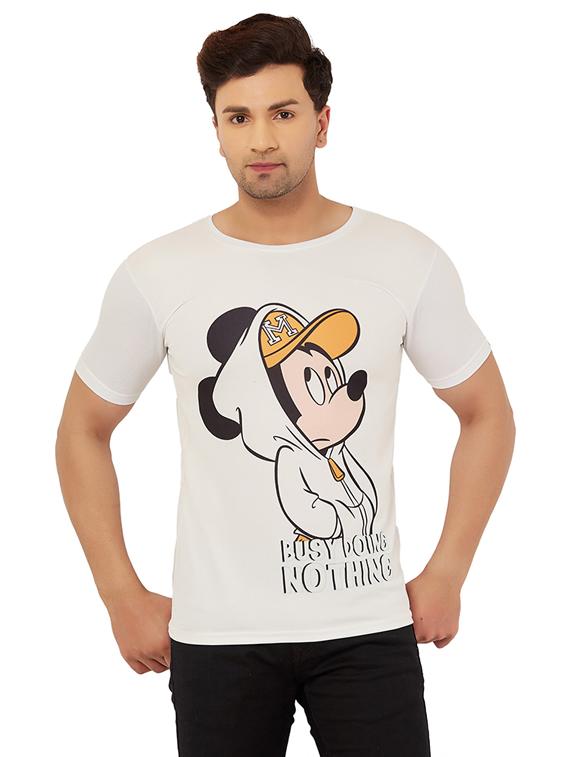 round neck printed regular t-shirt - 19805172 - Zoom Image - 0