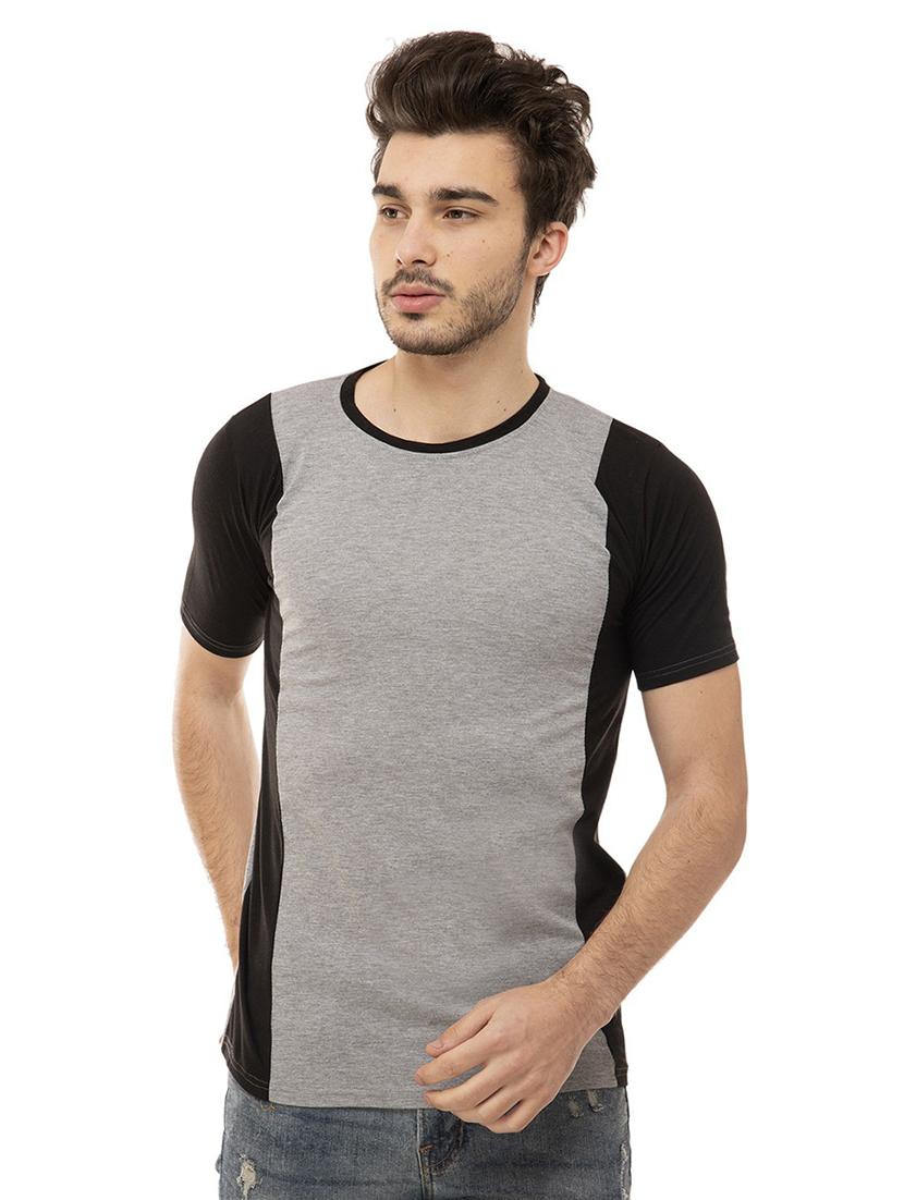 color block round neck regular t-shirt - 19806372 - Zoom Image - 0