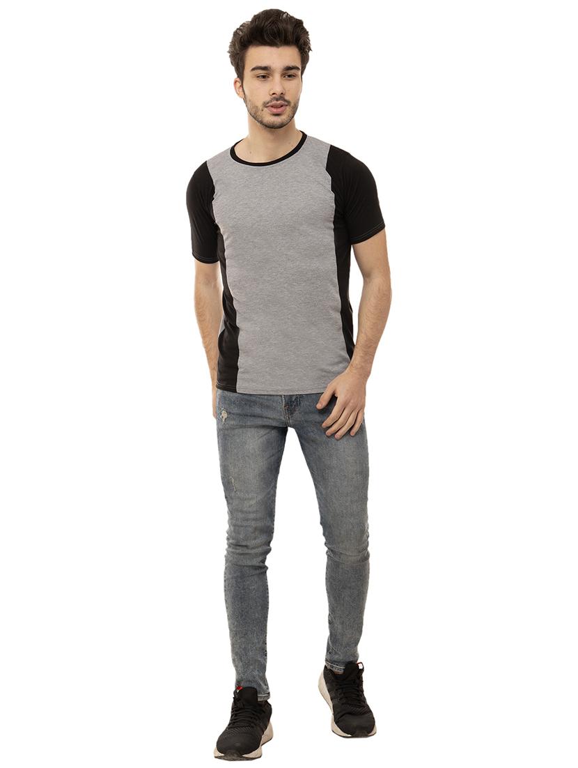 color block round neck regular t-shirt - 19806372 - Standard Image - 3