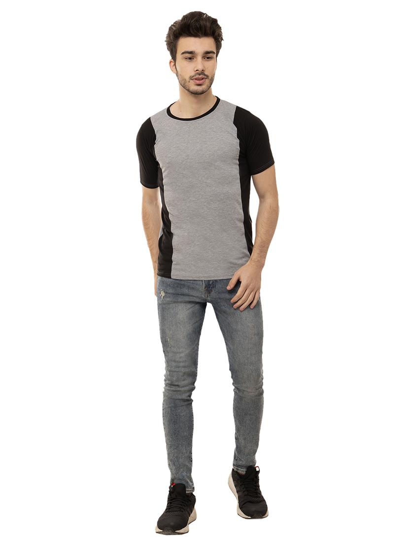 color block round neck regular t-shirt - 19806373 - Standard Image - 3