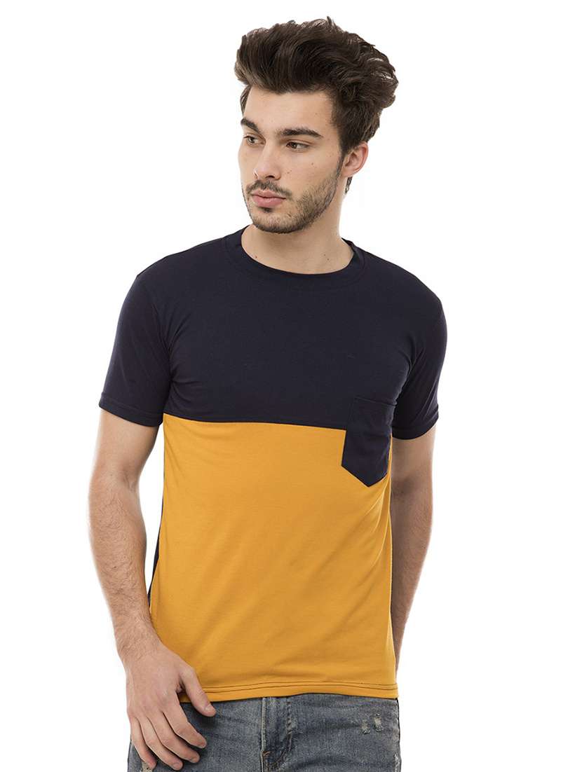 crew neck color block t-shirt - 19806669 - Zoom Image - 0