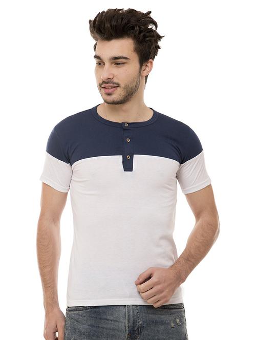 henleys neck color block regular t-shirt - 19806674 - Standard Image - 0