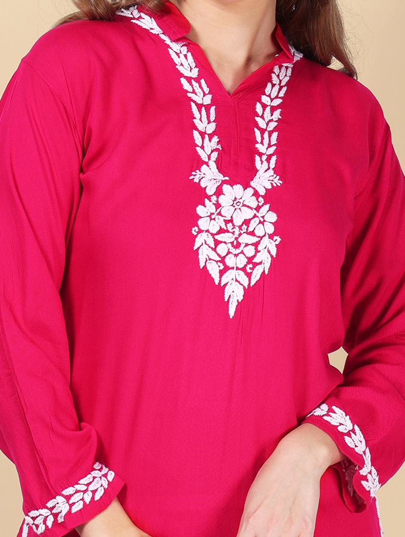 chikankari straight kurta - 19811451 - Standard Image - 5