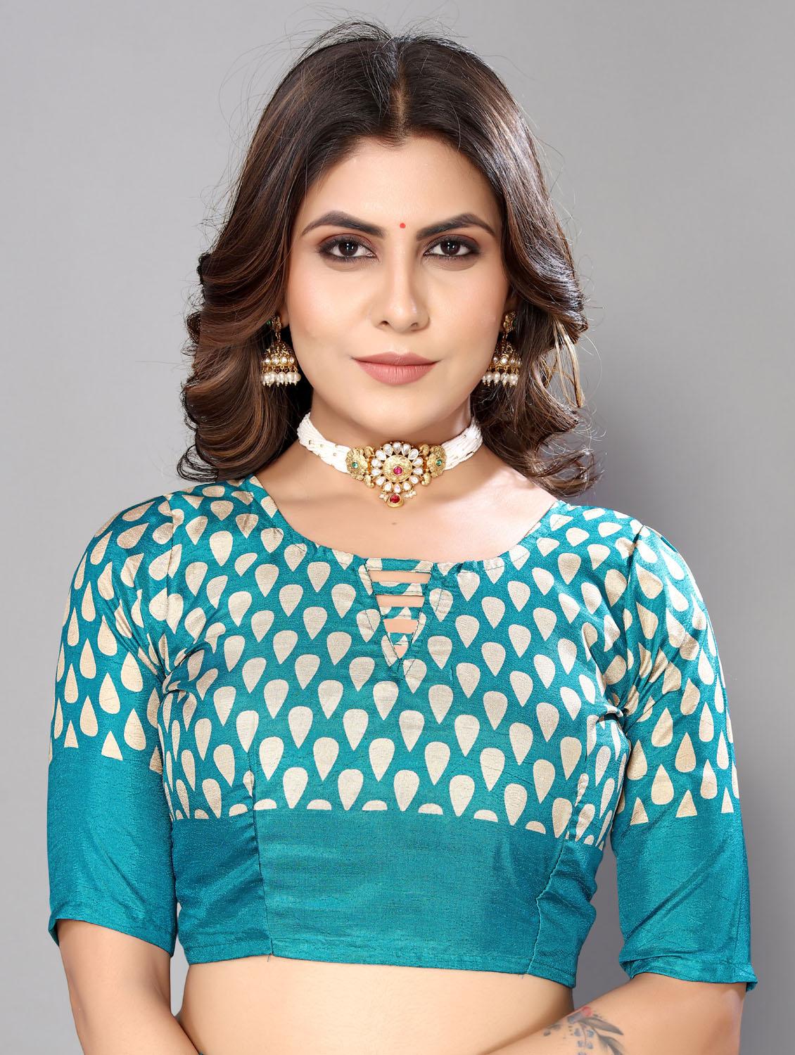 floral printed saree with blouse - 19812891 - Standard Image - 3