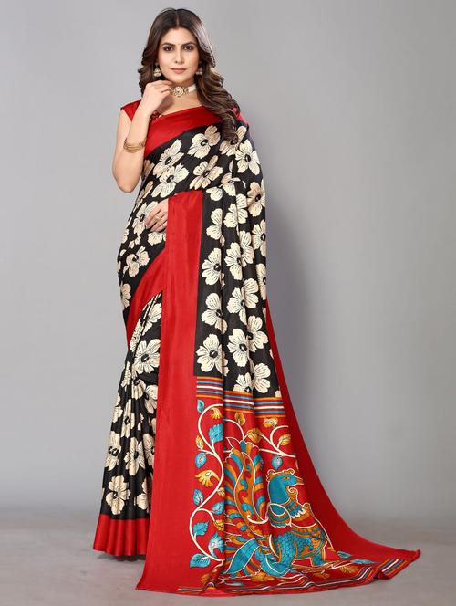 floral printed saree with blouse - 19812892 -  Standard Image - 0