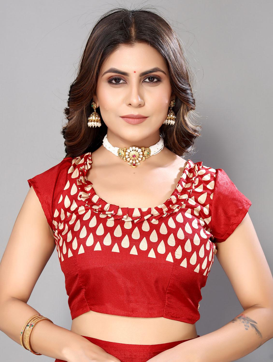 floral printed saree with blouse - 19812892 - Standard Image - 3