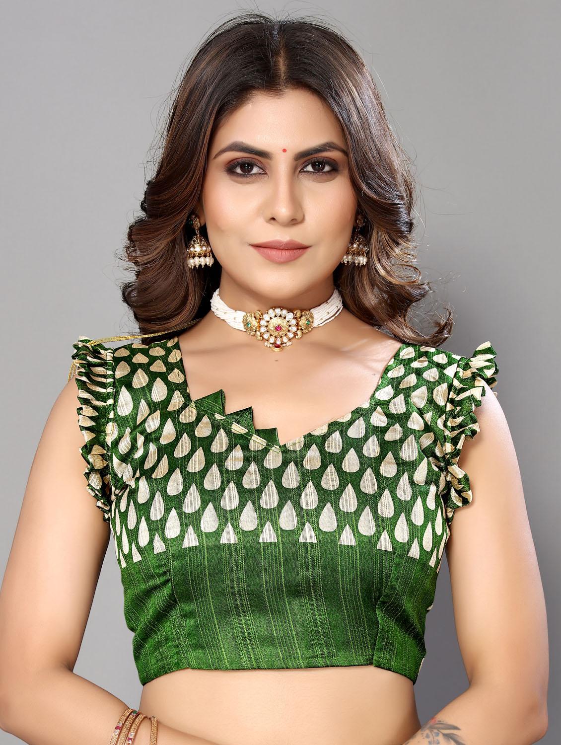 floral printed saree with blouse - 19812894 - Standard Image - 3
